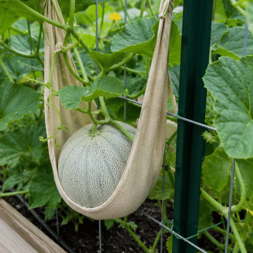Small melon in sling