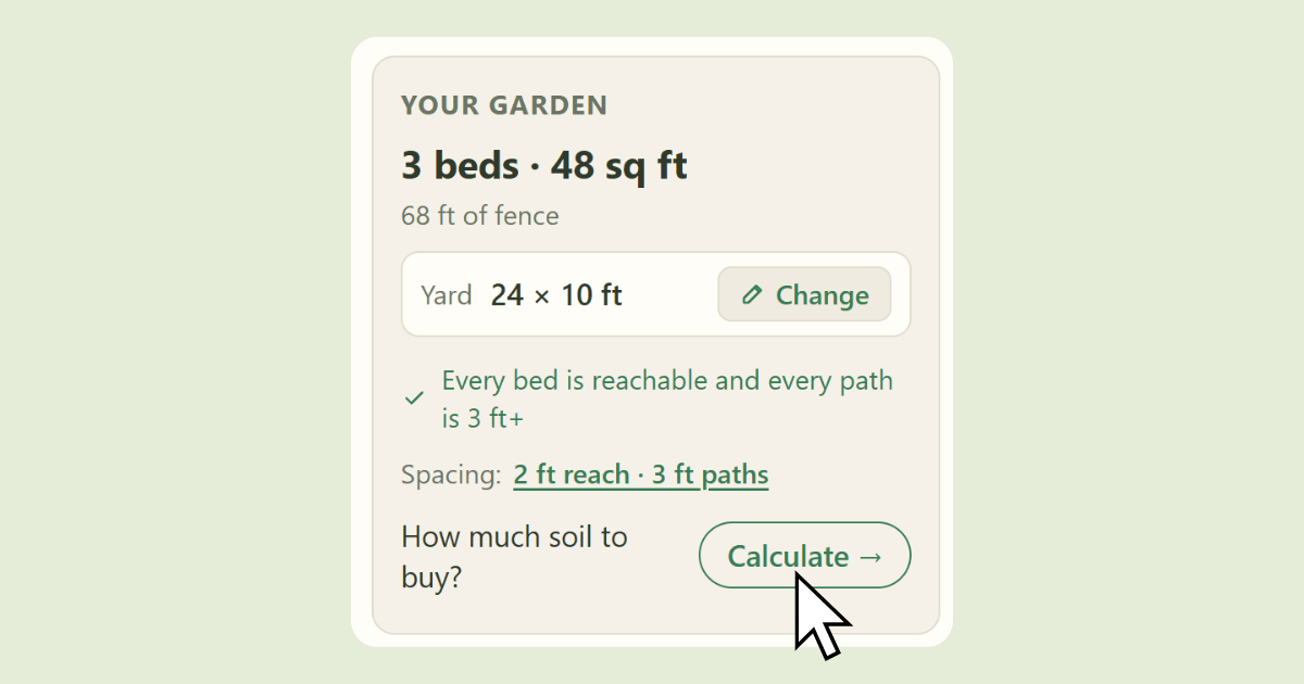 Shopping List and Soil Calculator